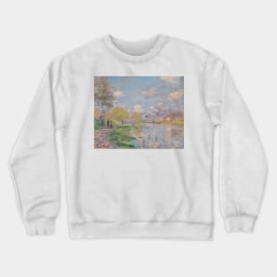 Spring by the Seine by Claude Monet Crewneck Sweatshirt